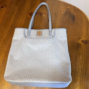 Tommy Hilfiger Signature Elegant Gray Tote Bag Handbag
